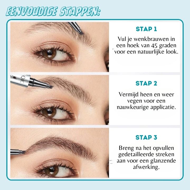 3D Microblading - BrowMagic - Vier punten - Pijnloos effect - Natuurlijlke look