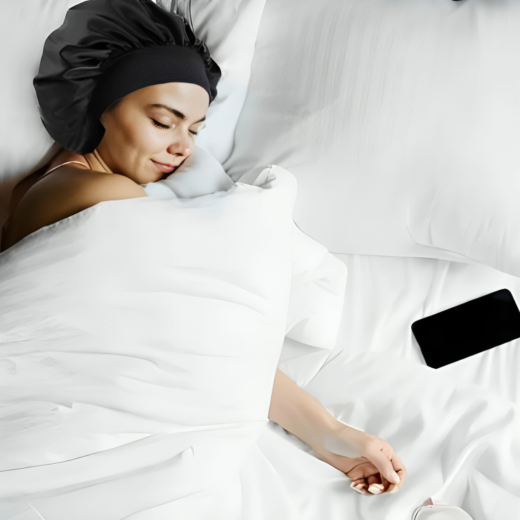 FrizzShield | Luxe zijden satijnen nachtmuts
