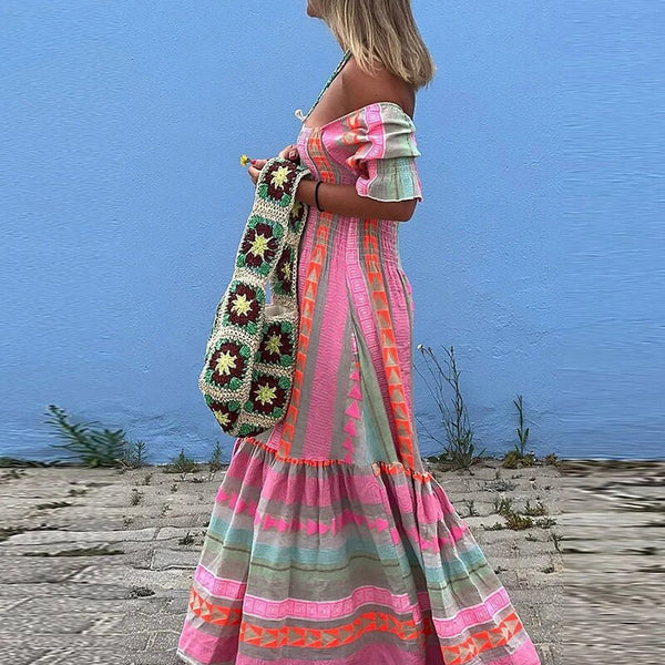 Francesca | Boho Bloom Patchwork Maxi Dress
