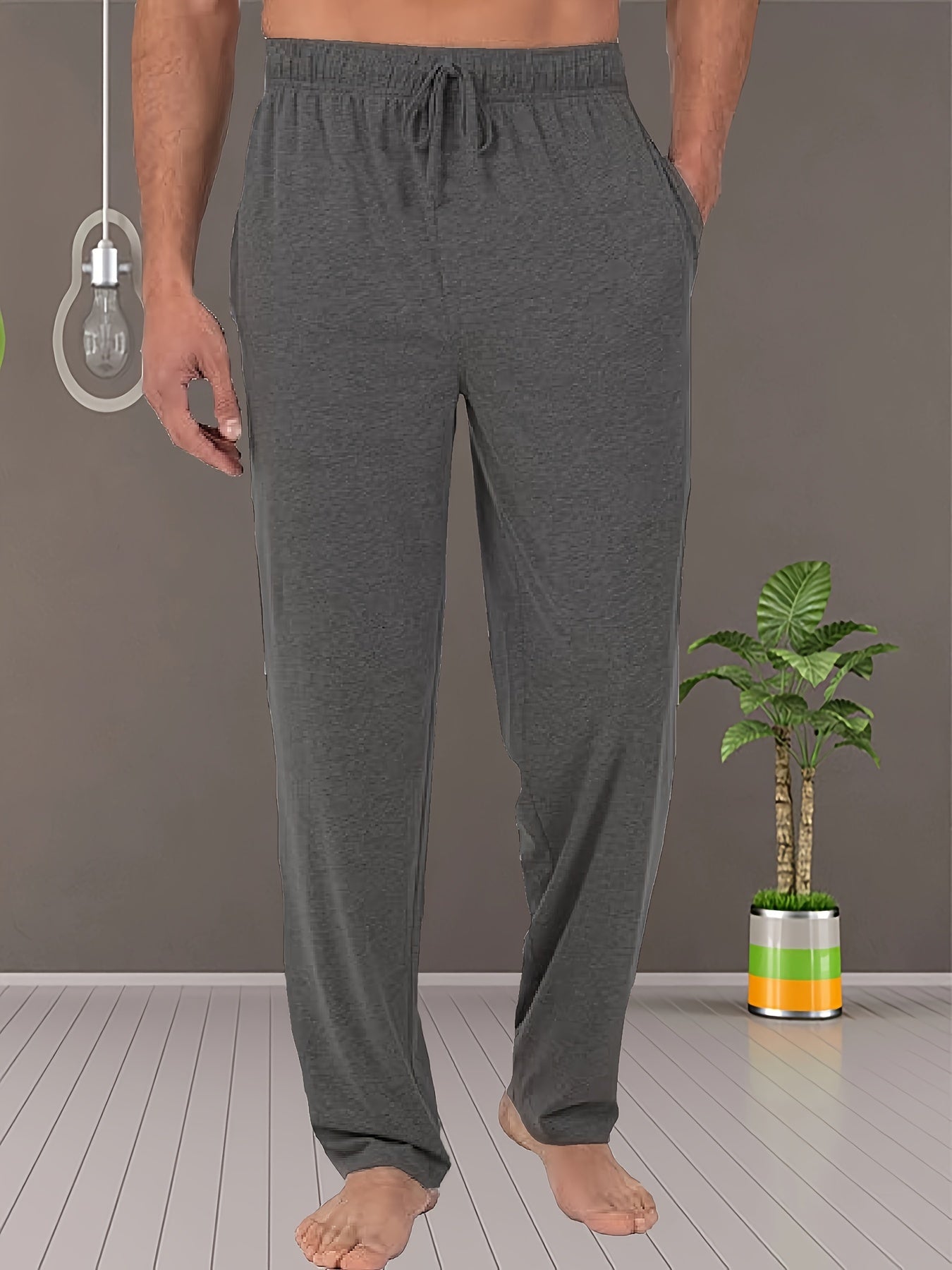 Matteo | Comfortabele heren pyjamabroek in effen kleur