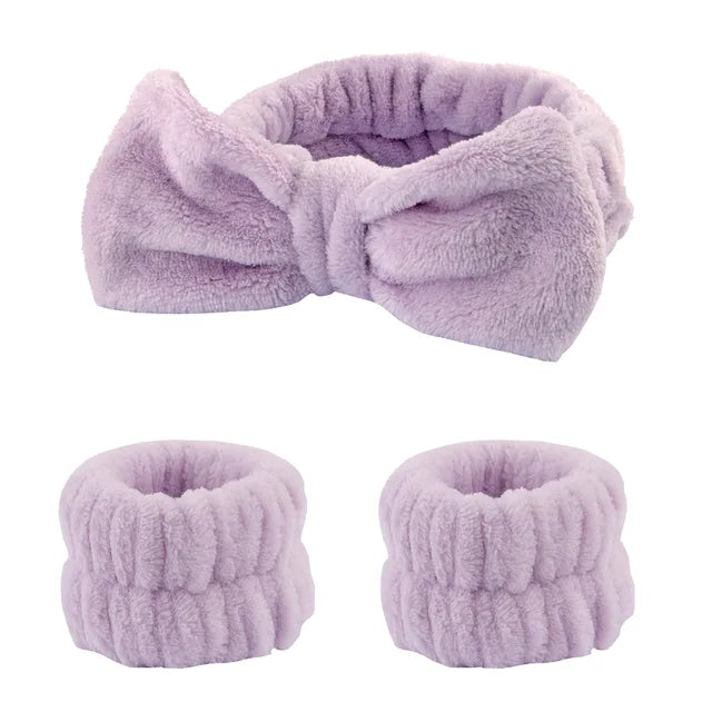BowTowel | Huidverzorging Hoofdband Polsband Set