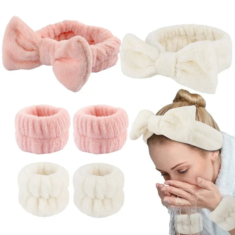 BowTowel | Huidverzorging Hoofdband Polsband Set