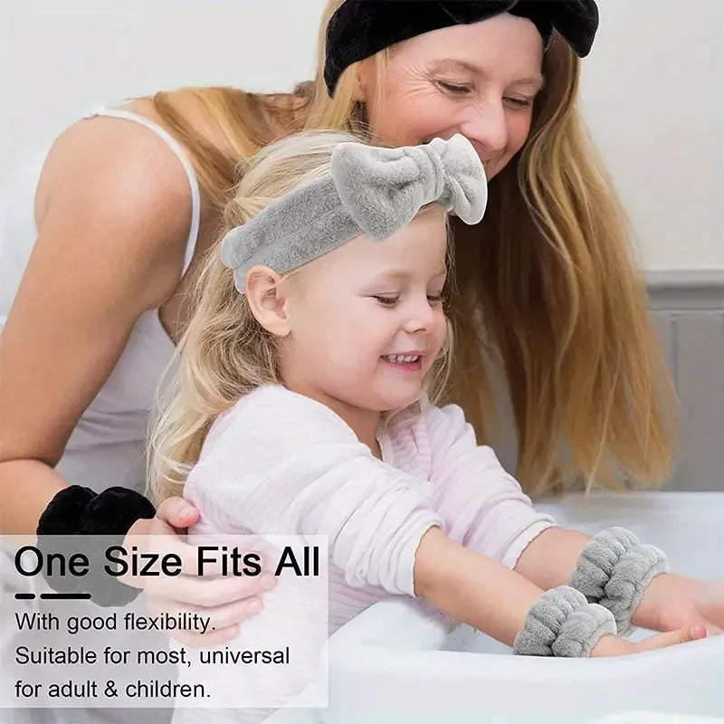 BowTowel | Huidverzorging Hoofdband Polsband Set