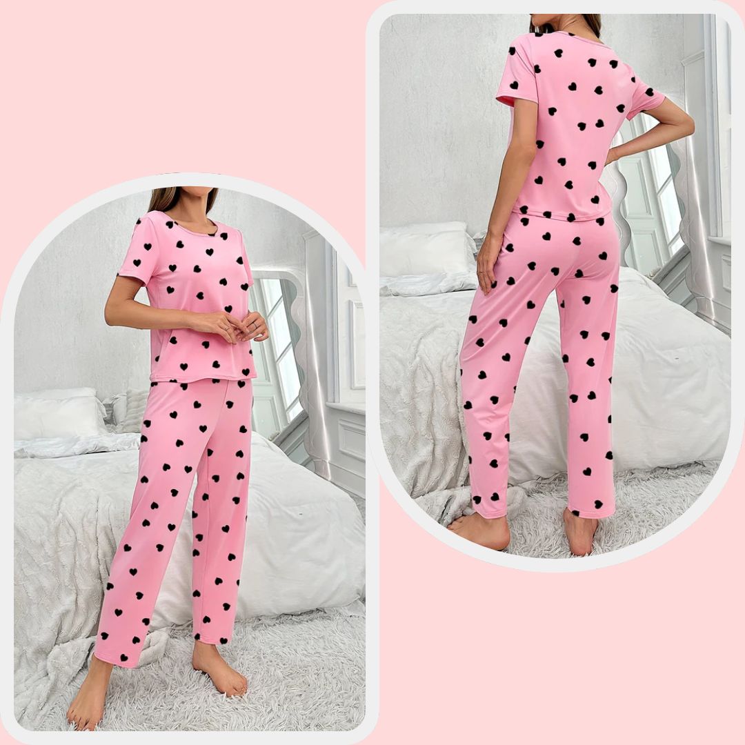 LoveNest | Pyjamaset met hartjesprint