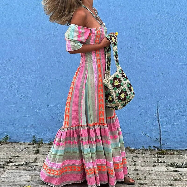 Francesca | Boho Bloom Patchwork Maxi Dress