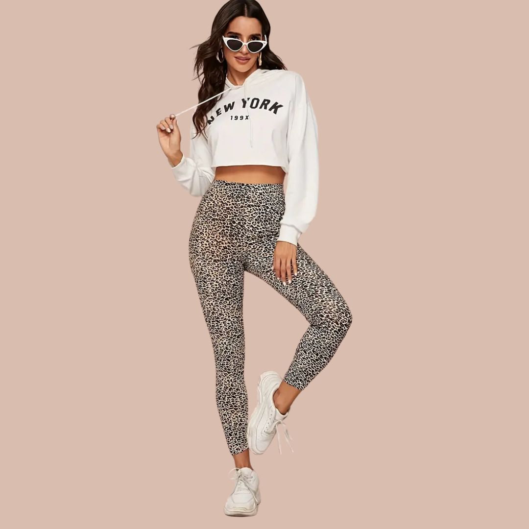 Luna | Legging met luipaardprint en hoge taille