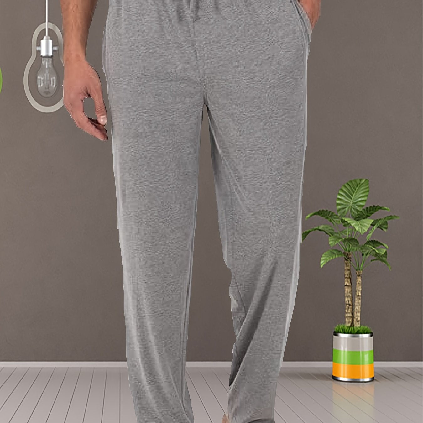 Matteo | Comfortabele heren pyjamabroek in effen kleur