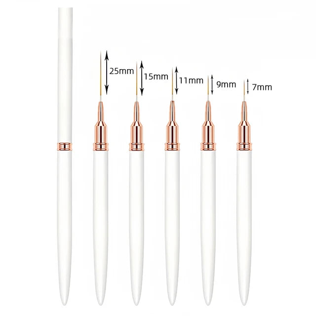NailLiner | 5 stuks Nail Art Liner penselen set
