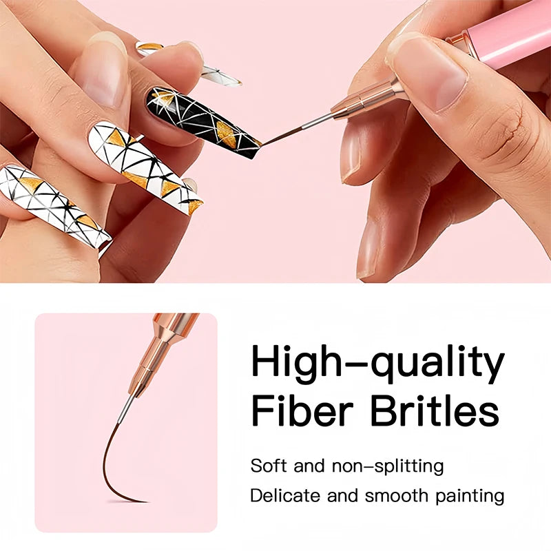 NailLiner | 5 stuks Nail Art Liner penselen set