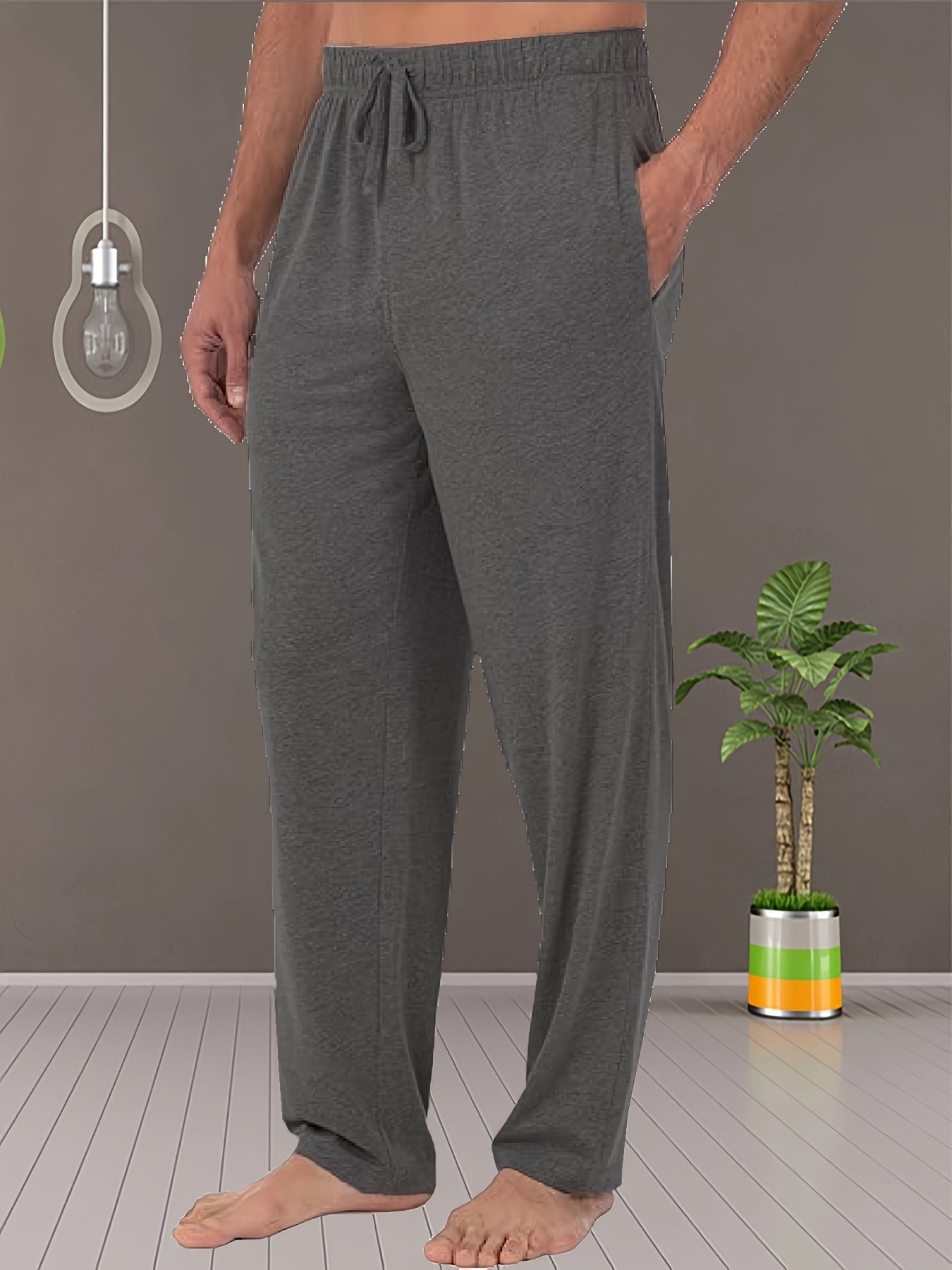 Matteo | Comfortabele heren pyjamabroek in effen kleur