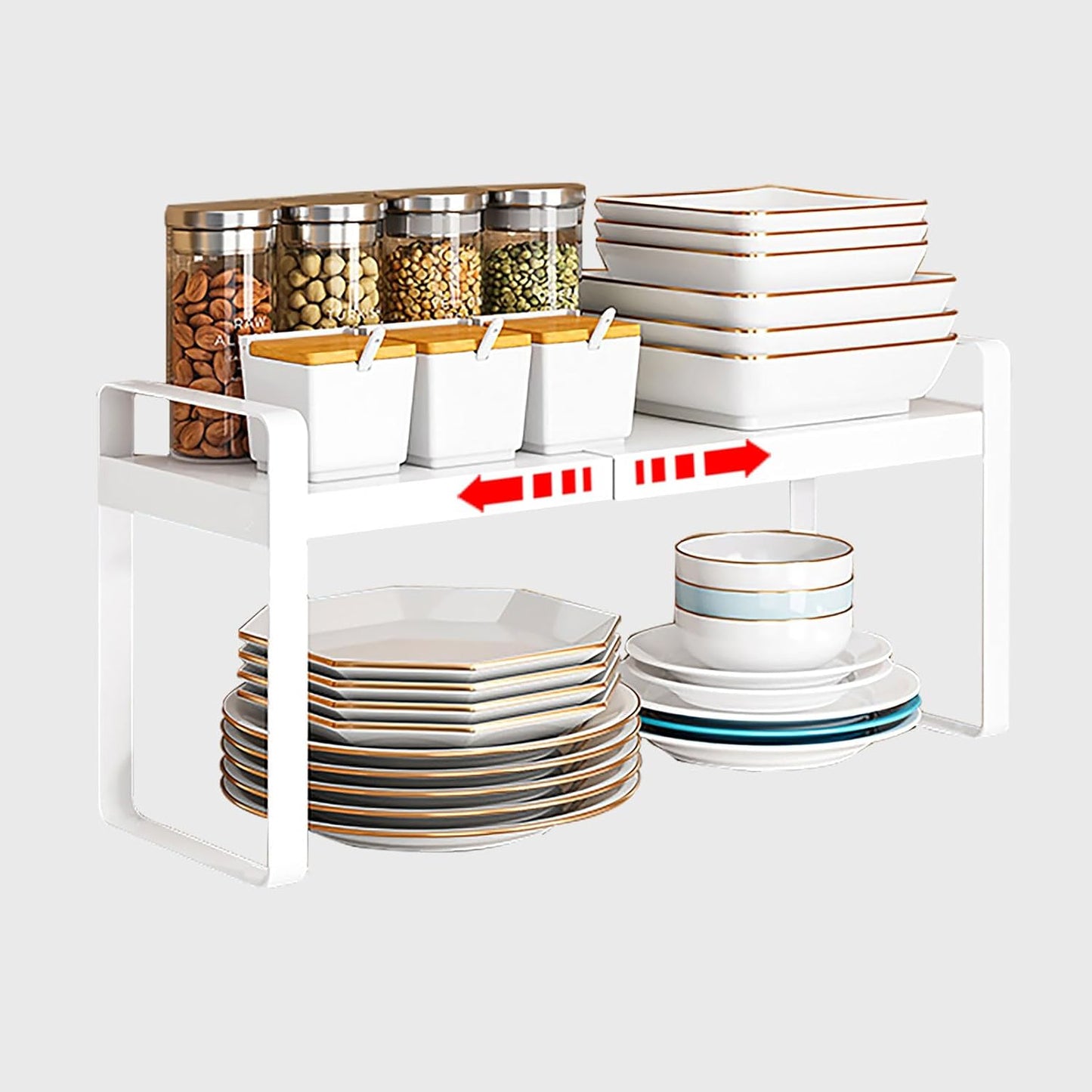 FlexiShelf | Uitbreidbare keukenplank organiser