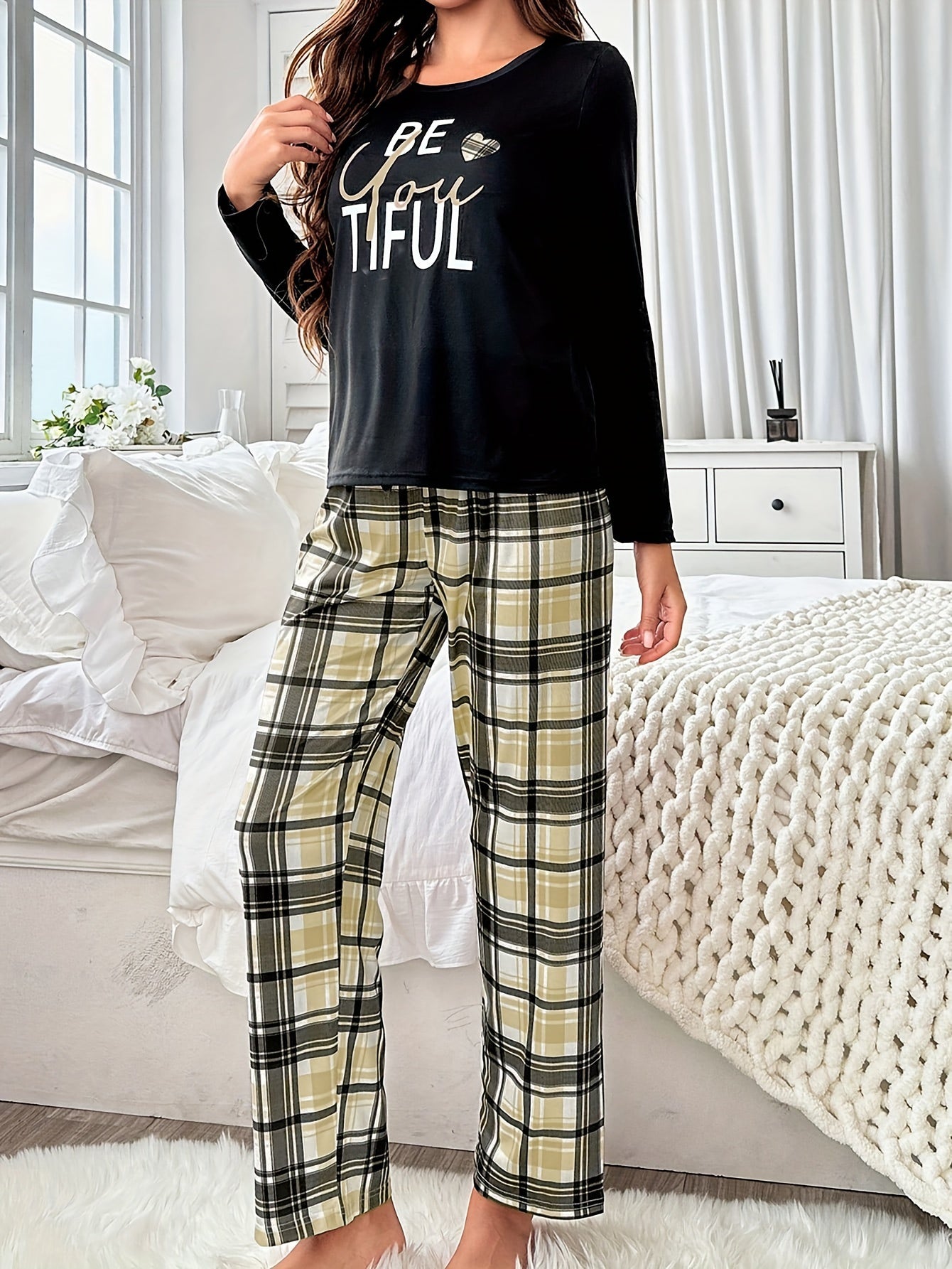 Evelyn | Klassieke geruite pyjamaset