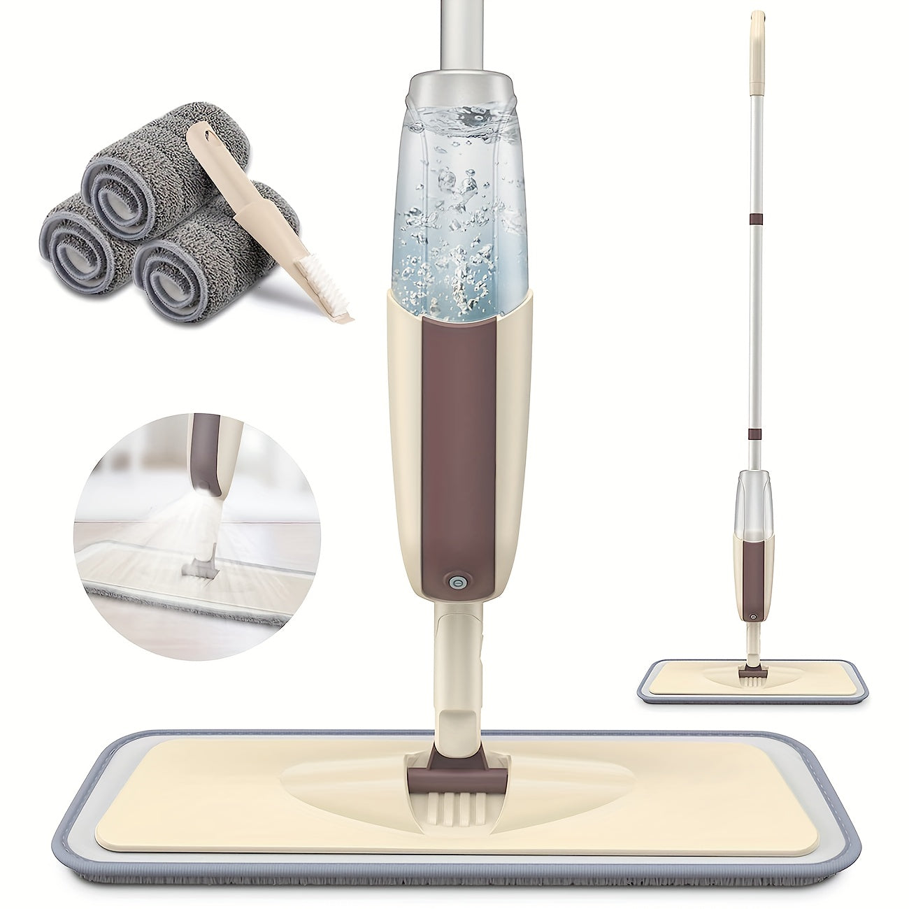 GlideMop | 360° Spray Mop met Herbruikbare Microvezel Pads