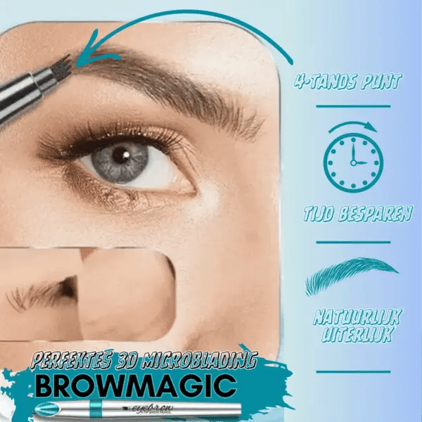 3D Microblading - BrowMagic - Vier punten - Pijnloos effect - Natuurlijlke look