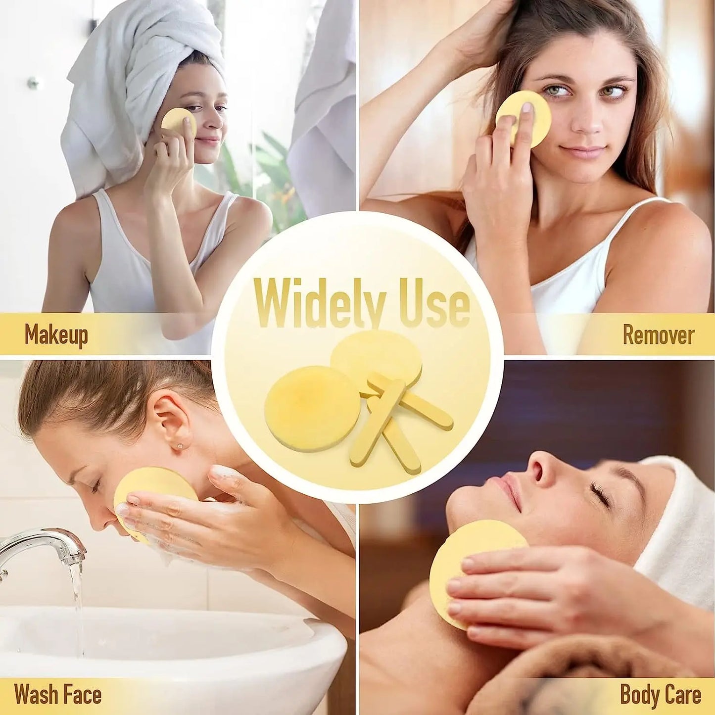 FacialSponges | Samengeperste ronde gezichtsreinigingssponsjes