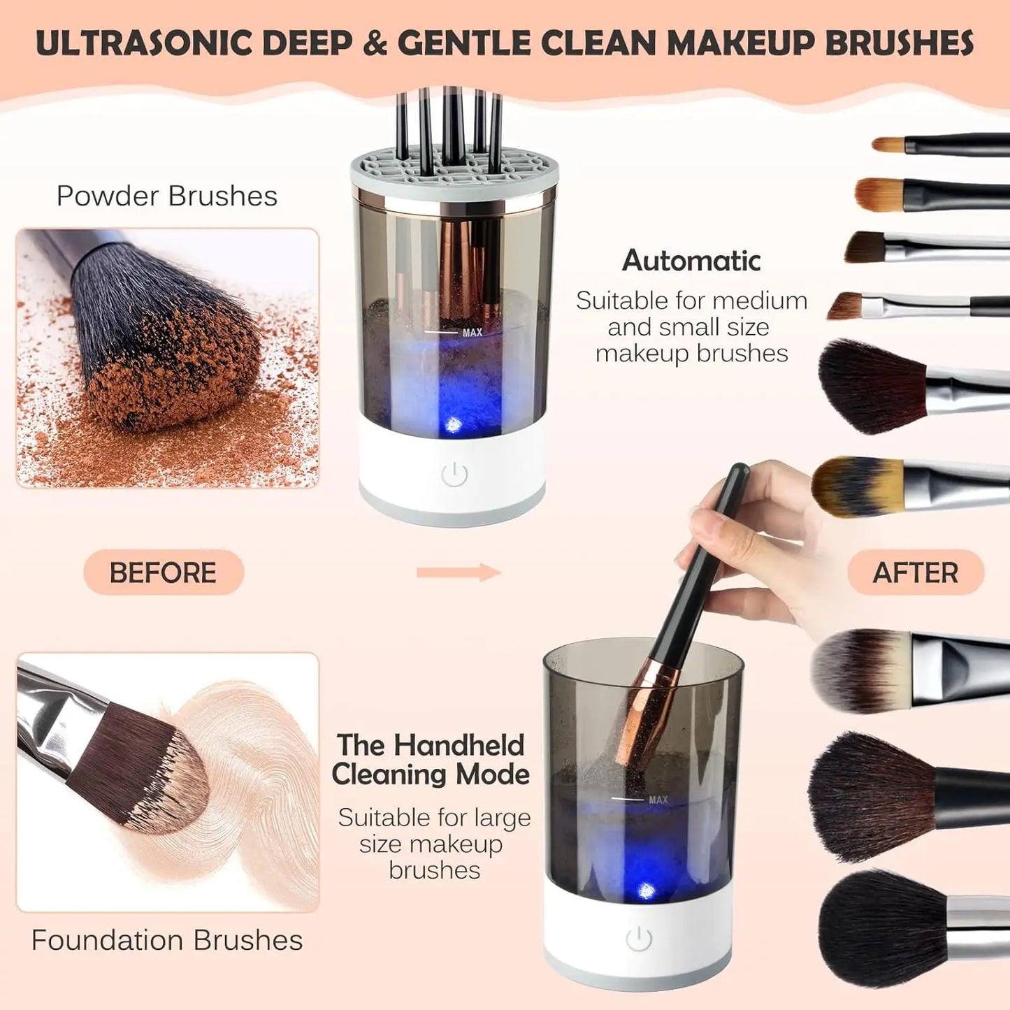 BrushGlam | Automatische make-up borstelreiniger