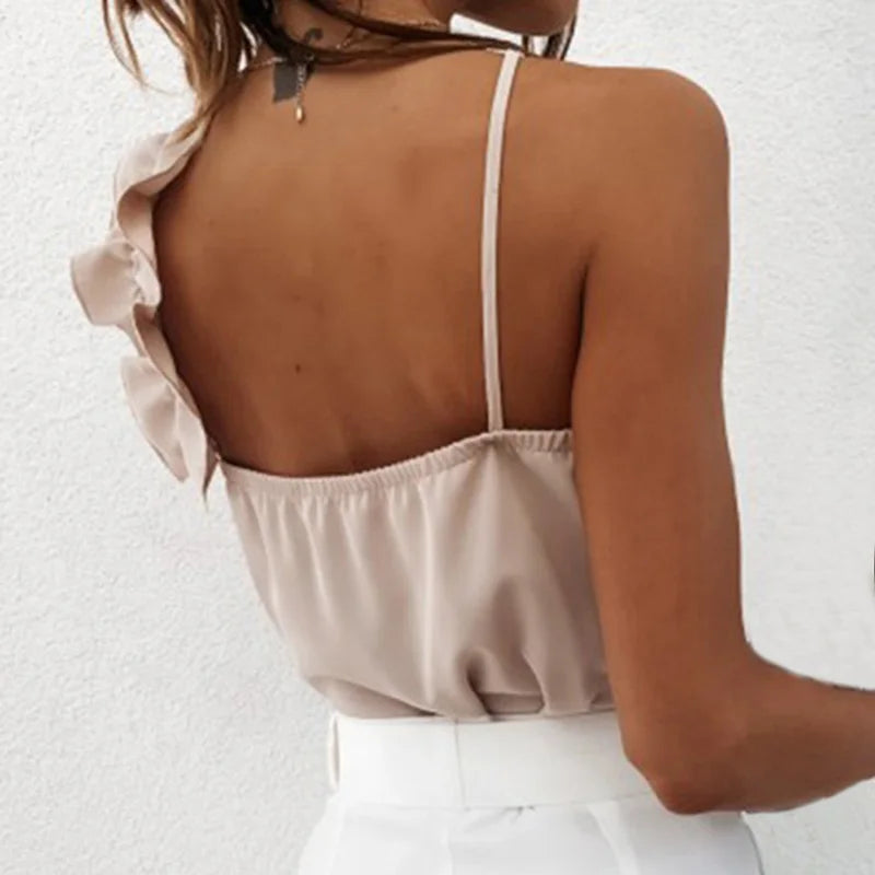 Frillvera | Elegance Bloom Ruffle Tank