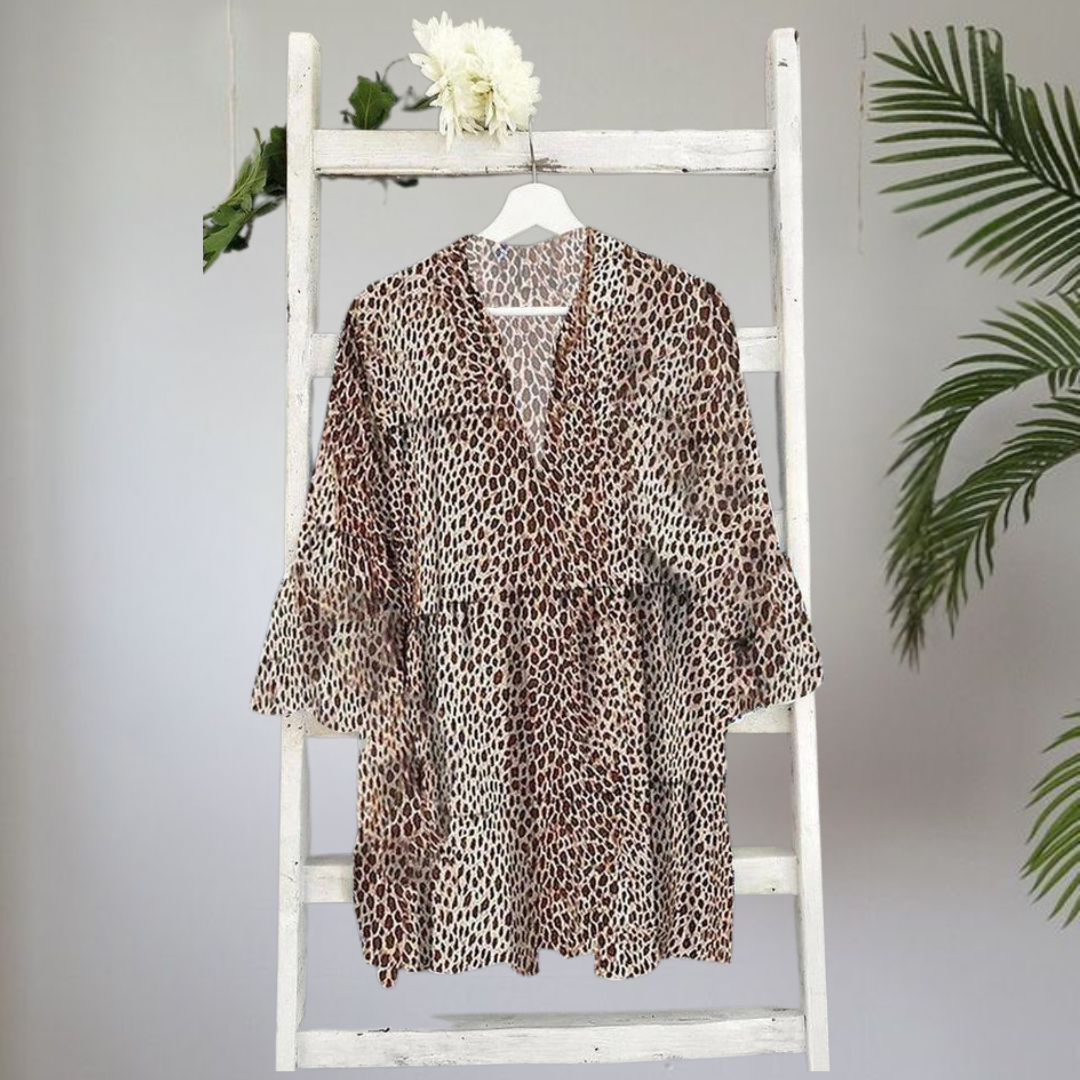 Felvyna | Wild Grace Luipaard Jurk