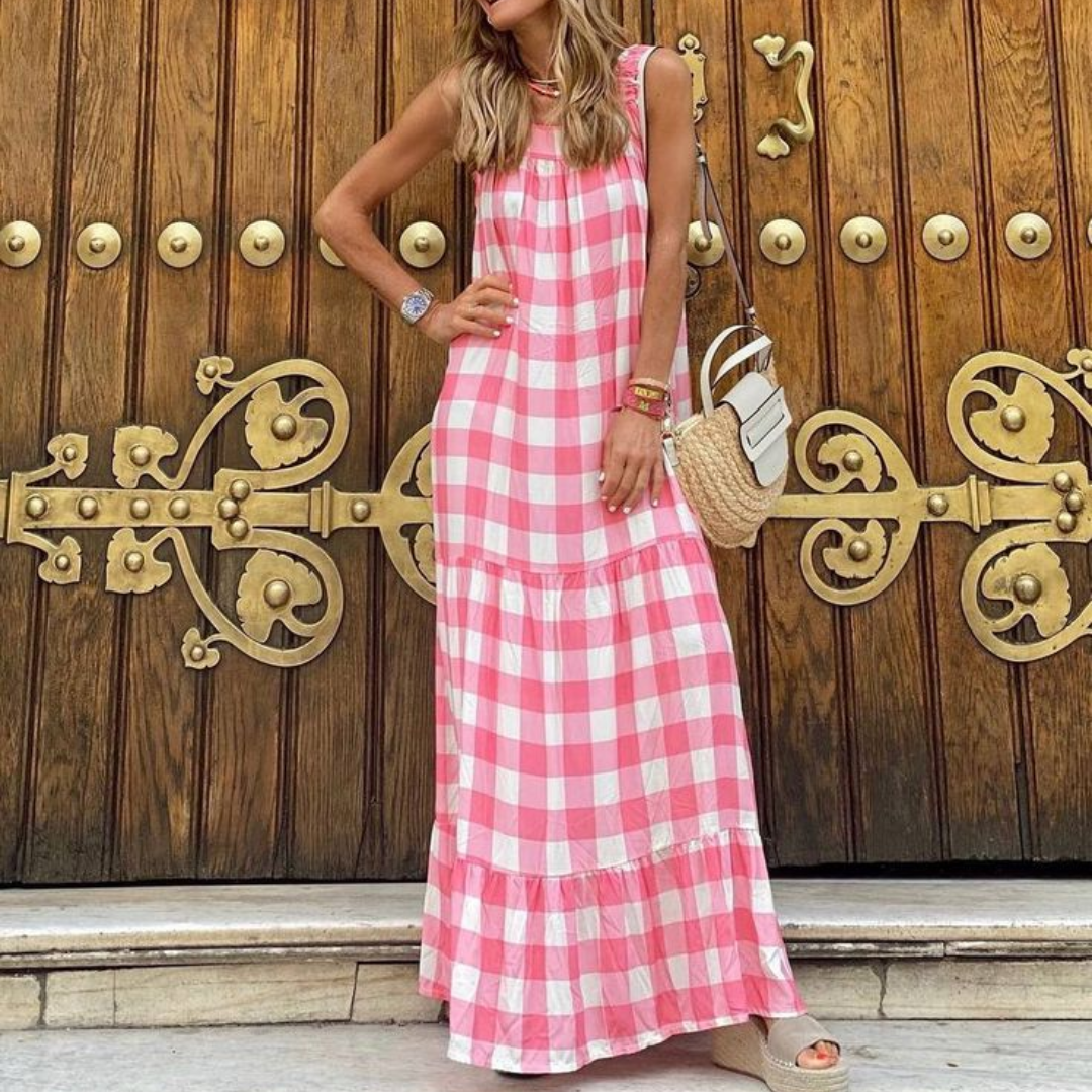 Bellavyn | Roze Boho zomerjurk