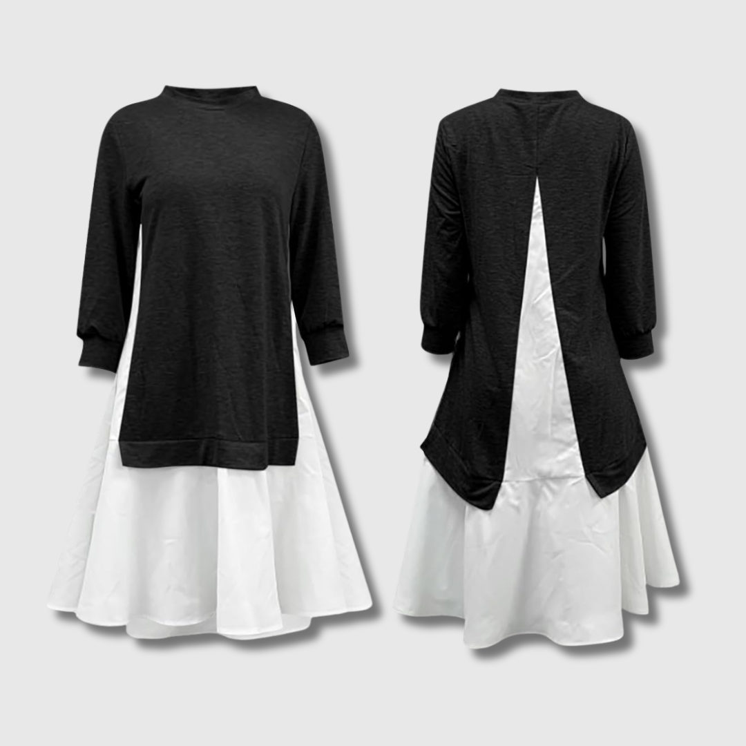 Norvella | Sweatshirtjurken met ruches