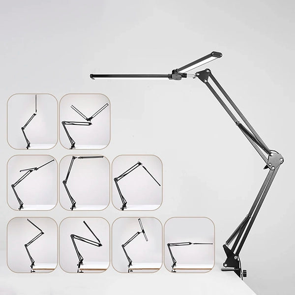 LuminaPro | LED-bureaulamp met twee koppen en instelbare helderheid voor optimale werkruimte