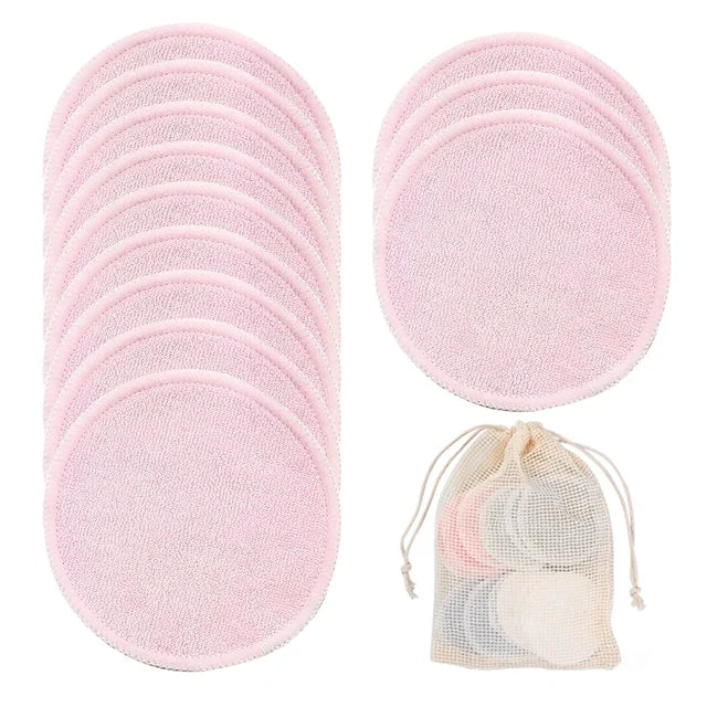 ReusableMakeupRemover | Herbruikbare Bamboe Vezel Make-up Remover Pads 12st/verpakking