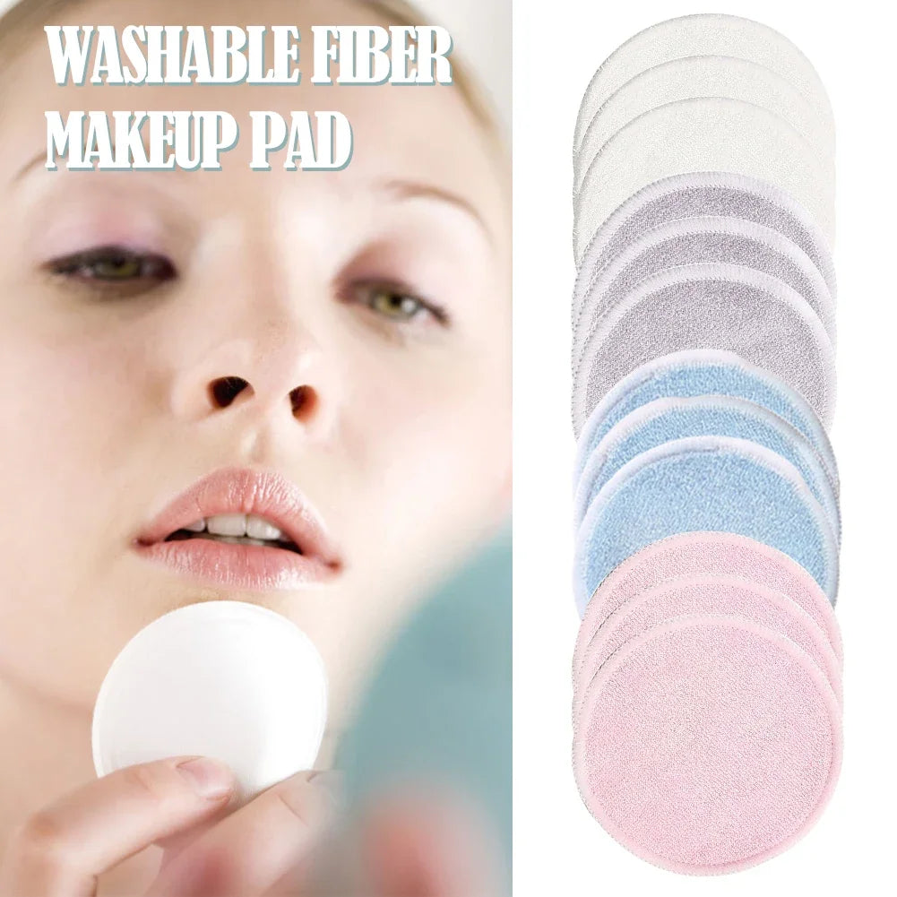 ReusableMakeupRemover | Herbruikbare Bamboe Vezel Make-up Remover Pads 12st/verpakking