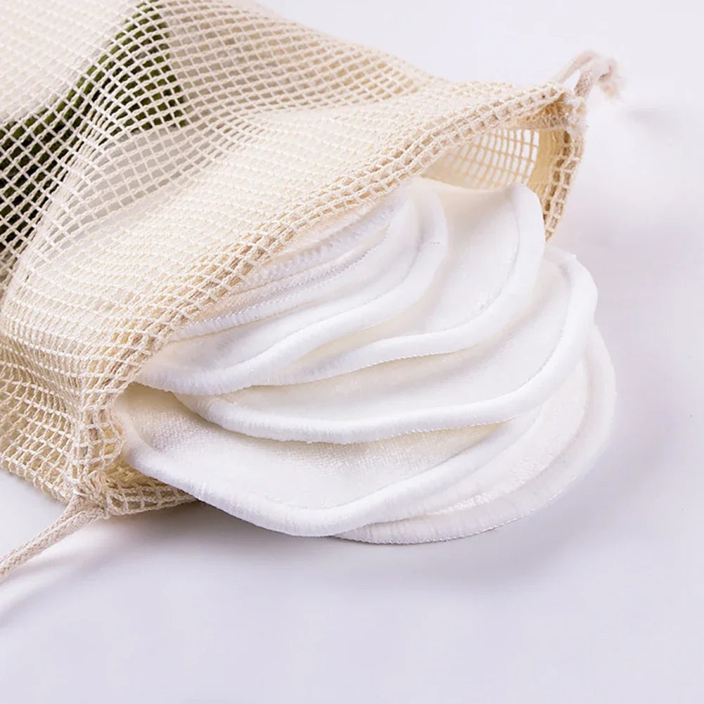 ReusableMakeupRemover | Herbruikbare Bamboe Vezel Make-up Remover Pads 12st/verpakking