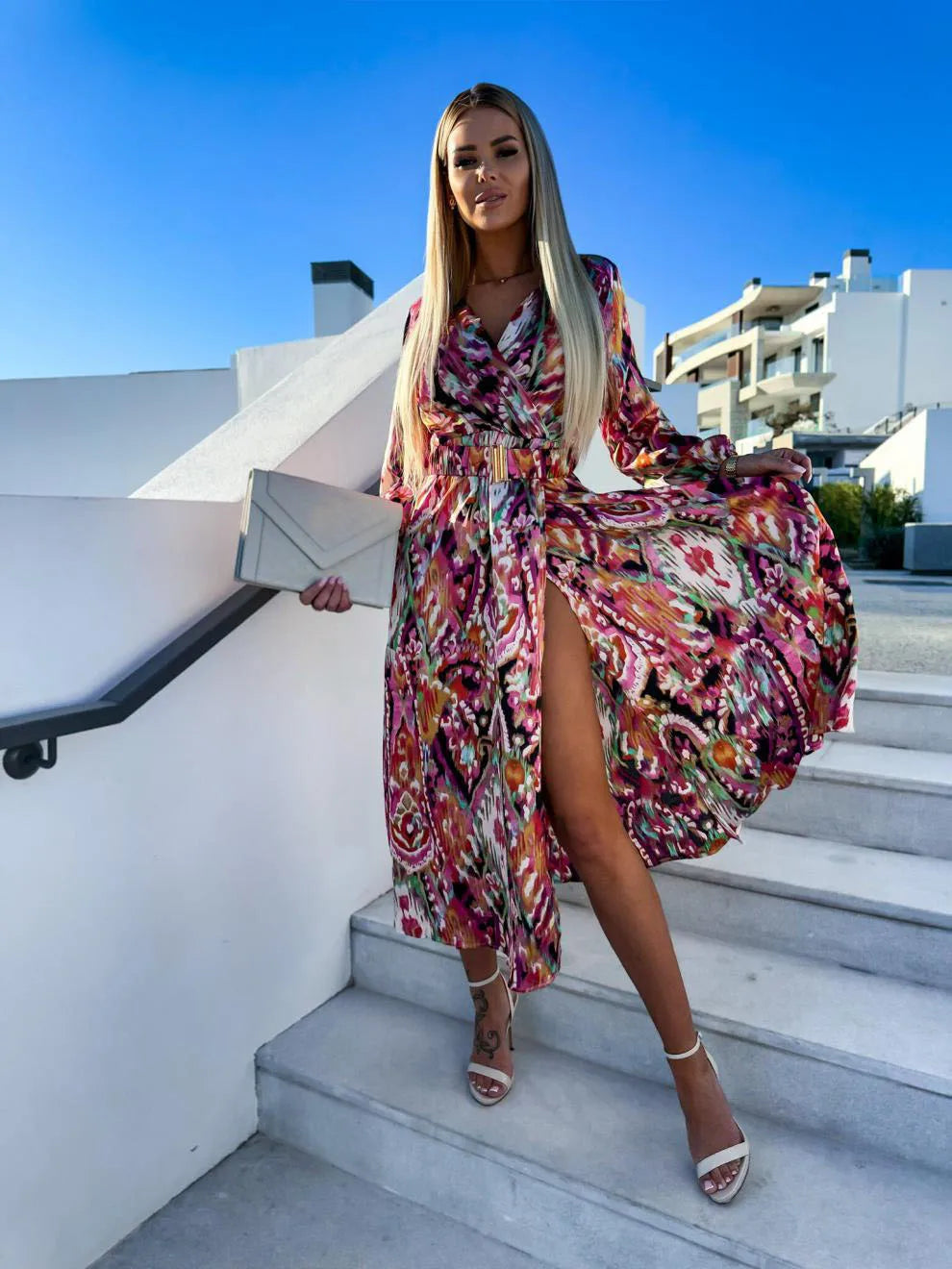 Maravelle | Boho Glam Jurk met hoge glans