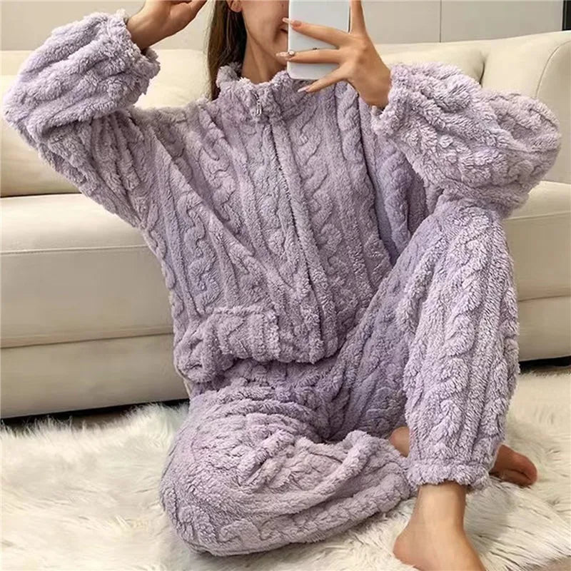 Frostrella | Knusse Elegantie Flanellen Pyjama Set