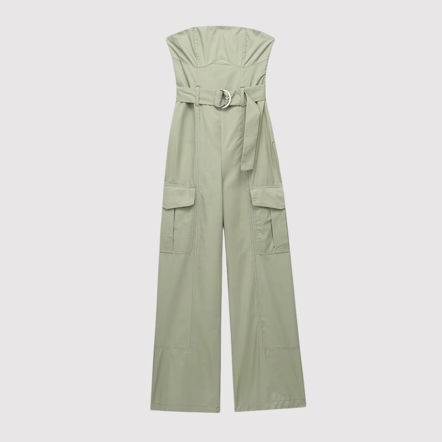 Adeline | Strapless gedrapeerde elegantie jumpsuit