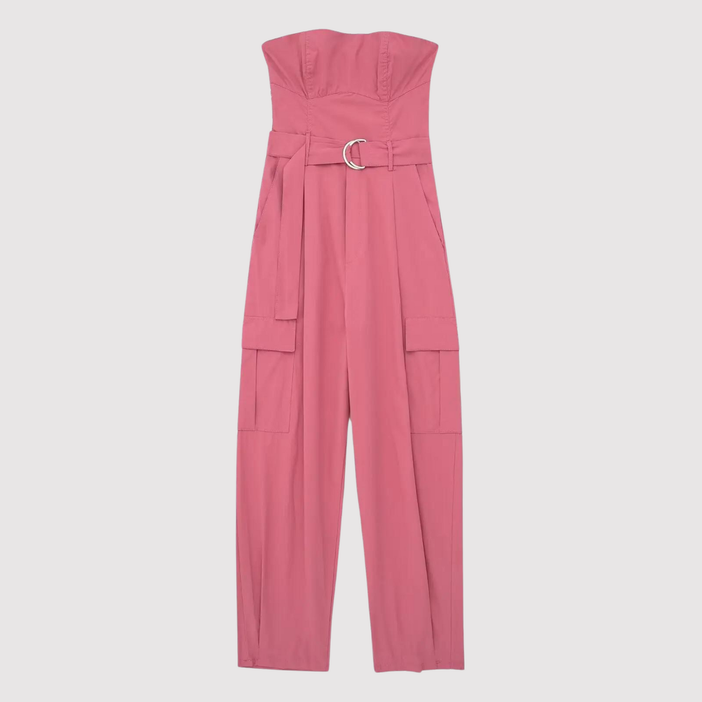 Adeline | Strapless gedrapeerde elegantie jumpsuit