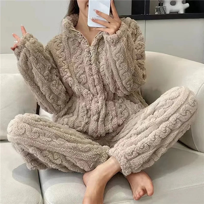 Frostrella | Knusse Elegantie Flanellen Pyjama Set