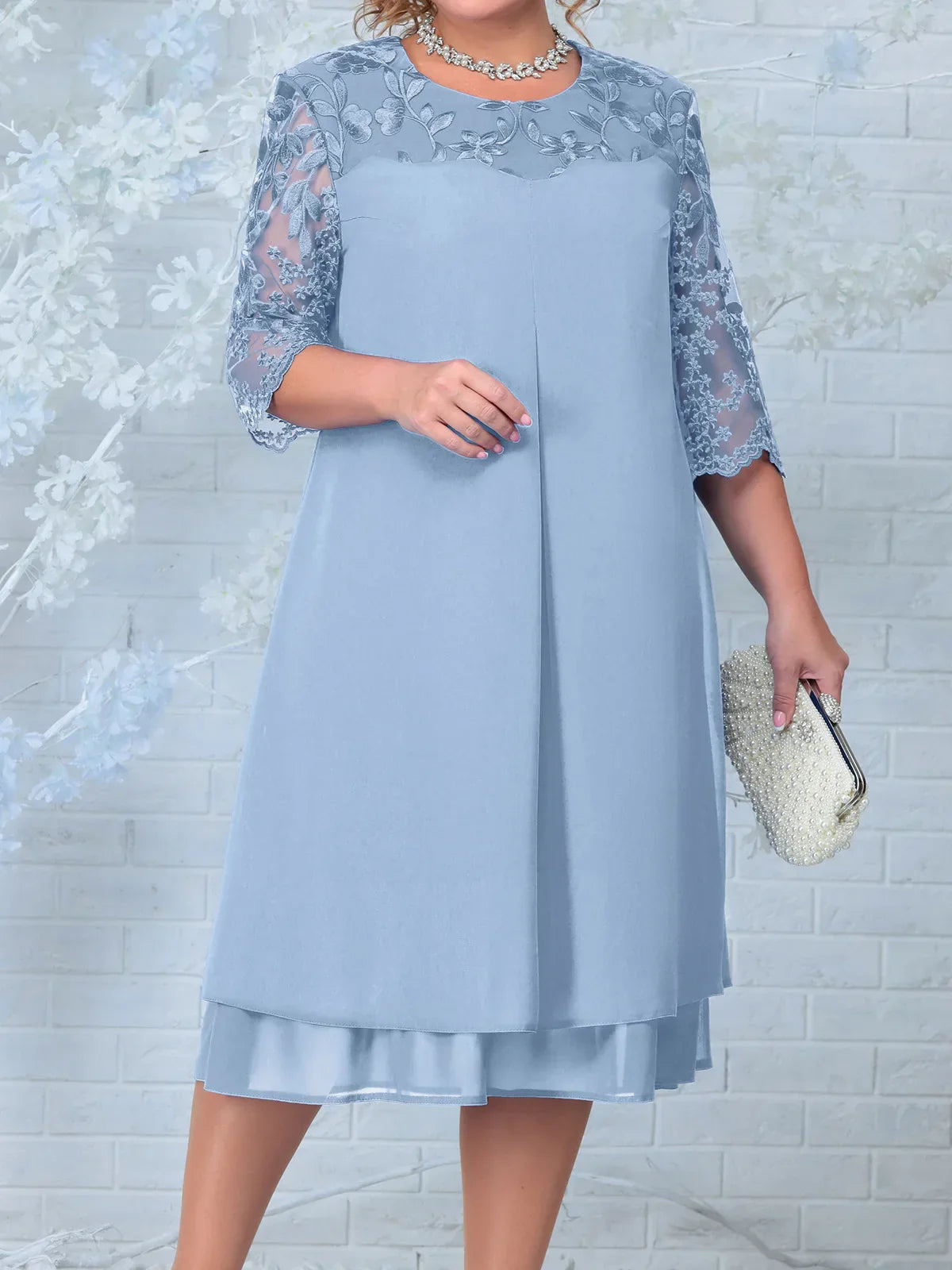 Mairelynn | Oversized geborduurde banketjurk