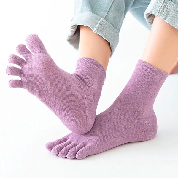 PureStep | Antislip katoenen teensokken voor de hele dag comfort en frisheid