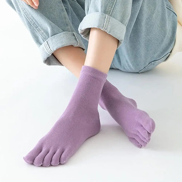 PureStep | Antislip katoenen teensokken voor de hele dag comfort en frisheid