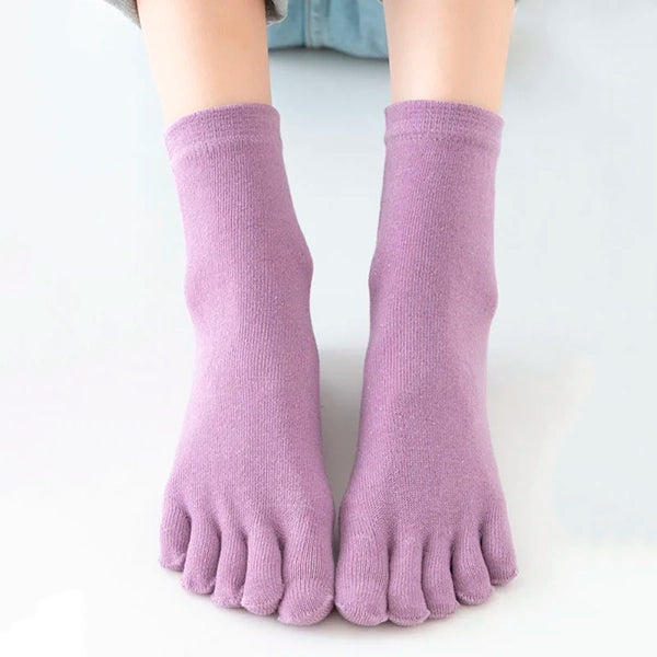PureStep | Antislip katoenen teensokken voor de hele dag comfort en frisheid