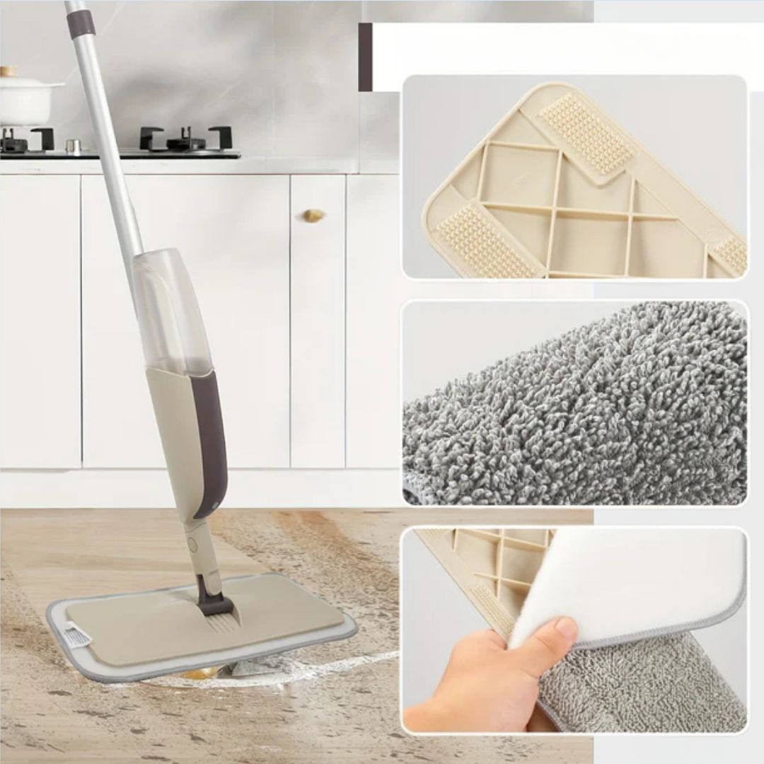 GlideMop | 360° Spray Mop met Herbruikbare Microvezel Pads
