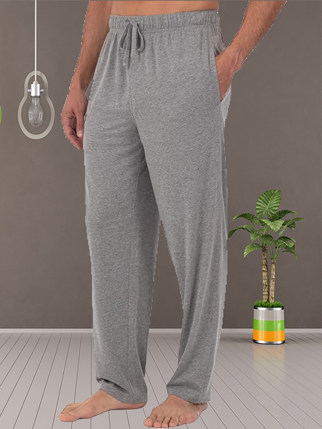 Matteo | Comfortabele heren pyjamabroek in effen kleur