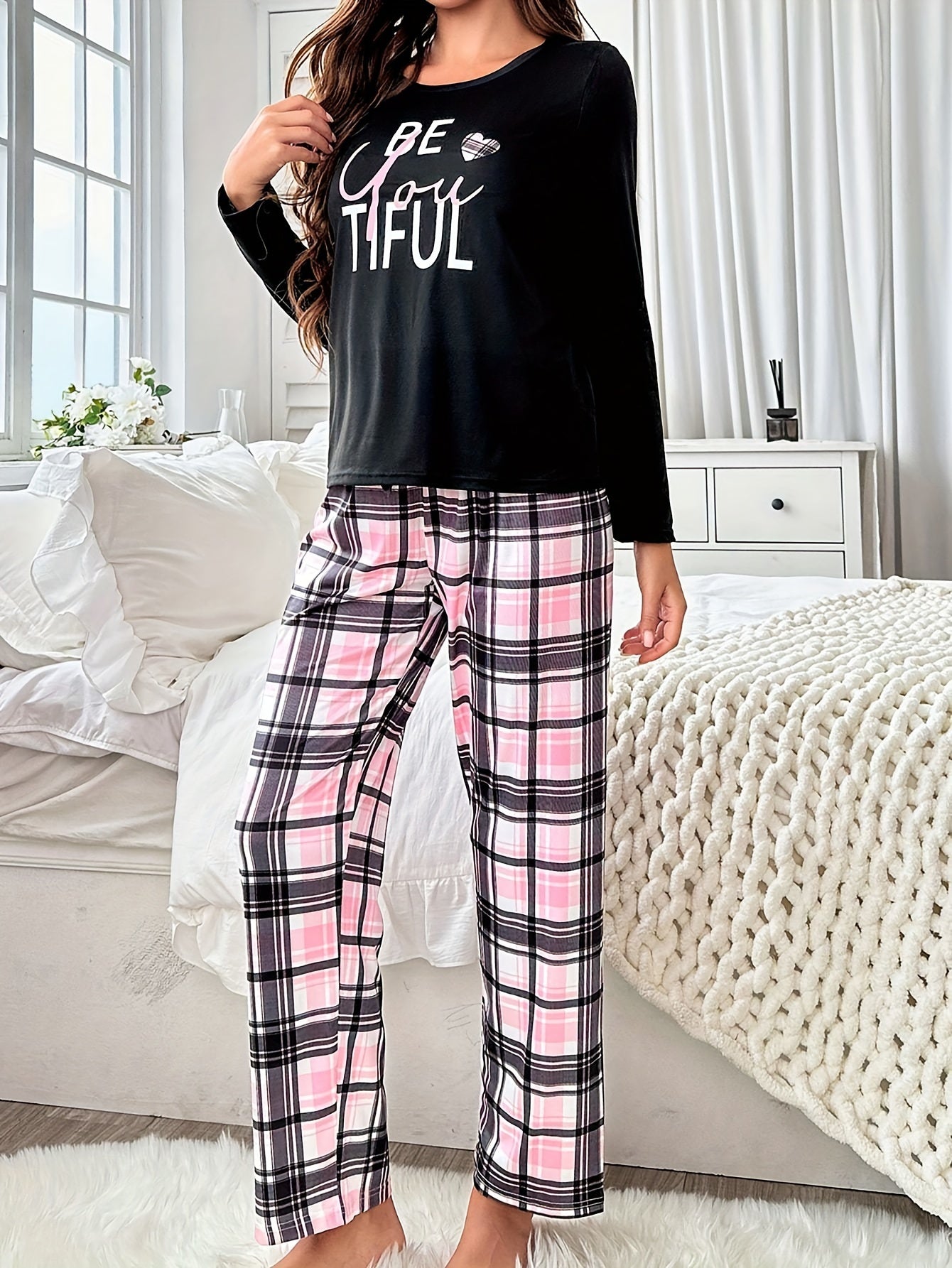 Evelyn | Klassieke geruite pyjamaset