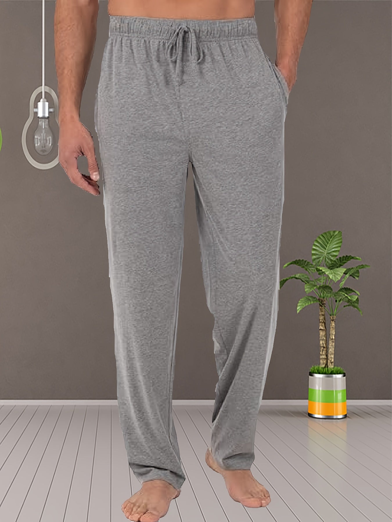 Matteo | Comfortabele heren pyjamabroek in effen kleur