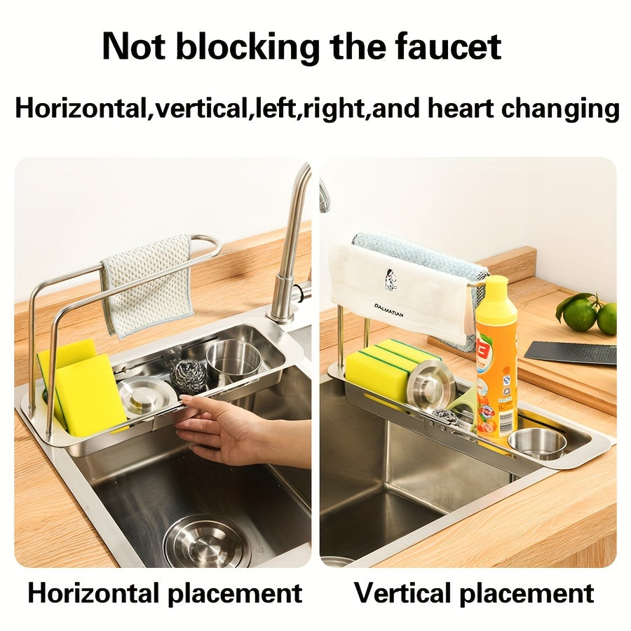 FlexRack | Verstelbare Roestvrijstalen Spoelbakhouder