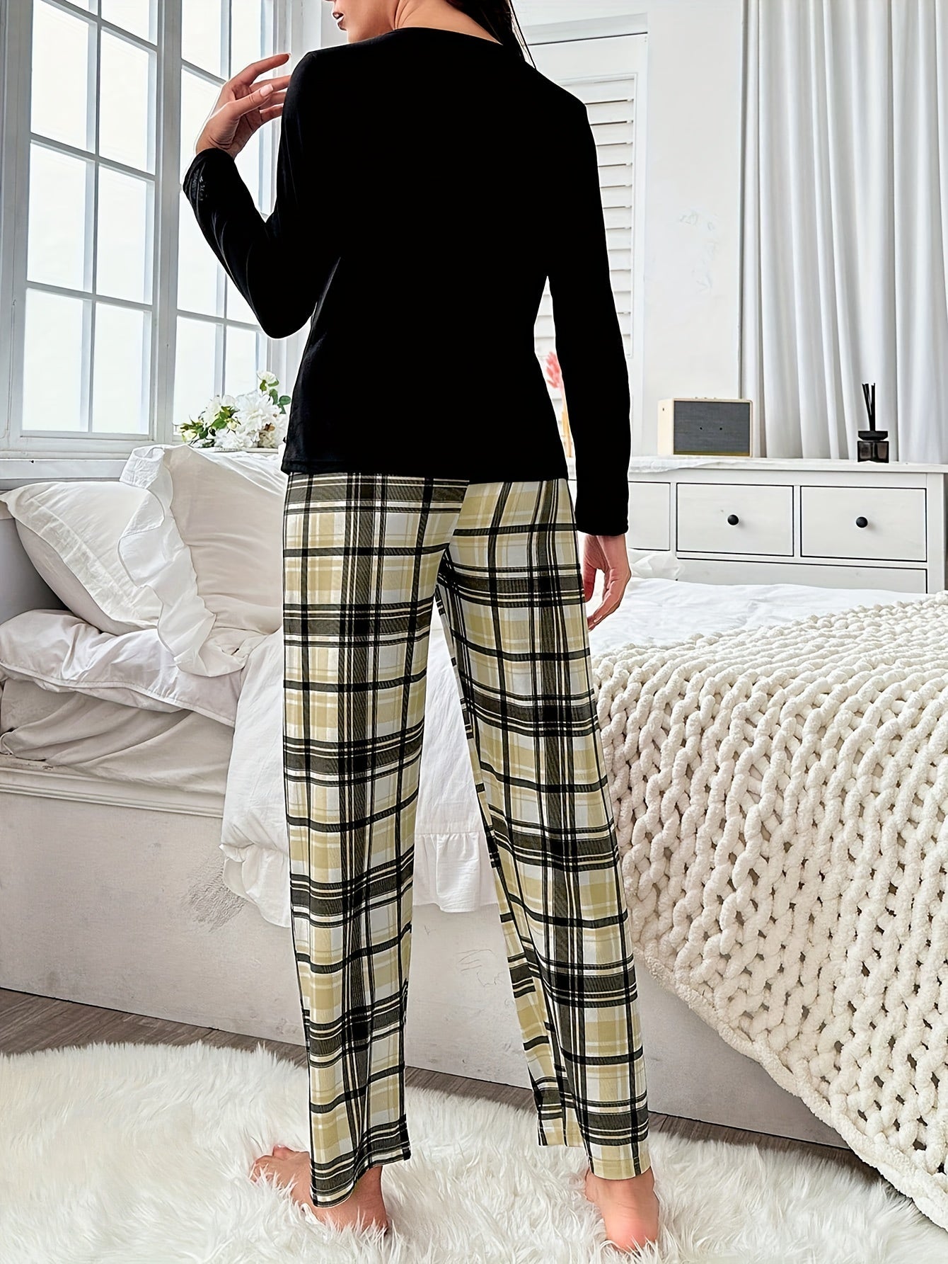 Evelyn | Klassieke geruite pyjamaset