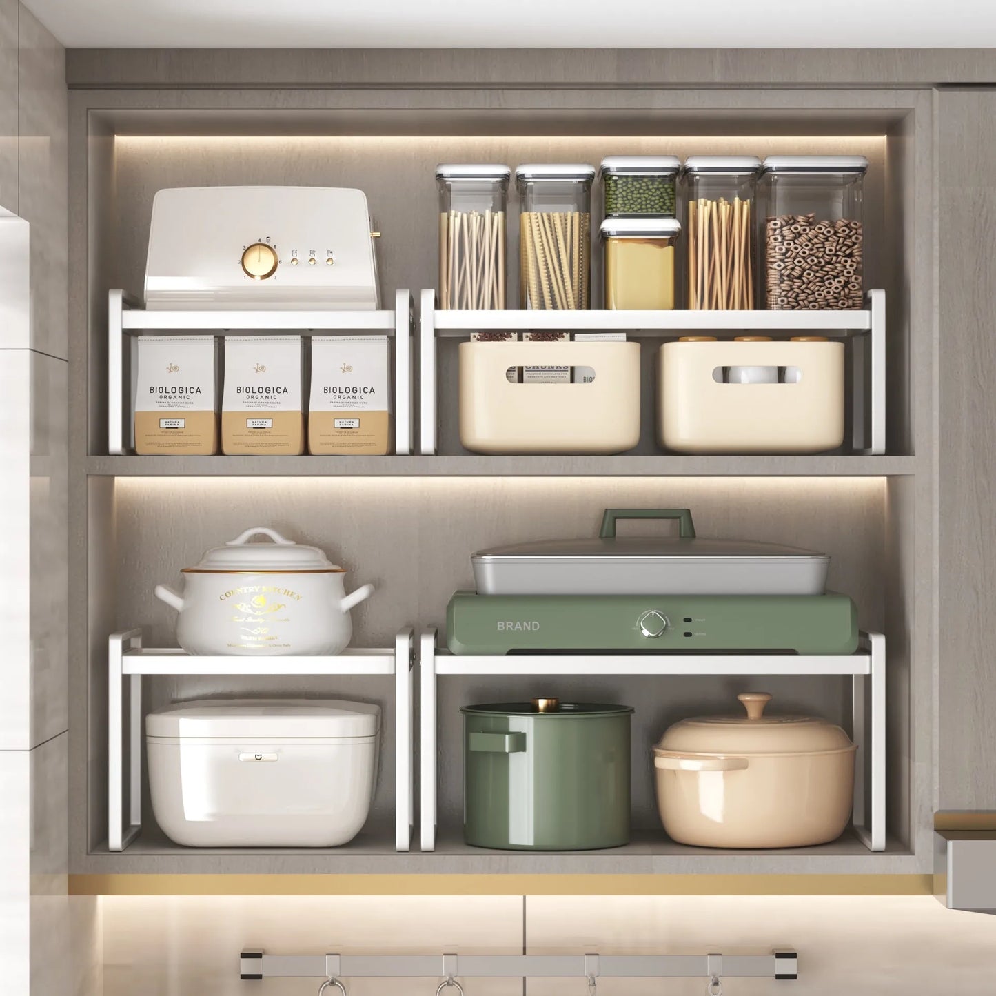 FlexiShelf | Uitbreidbare keukenplank organiser