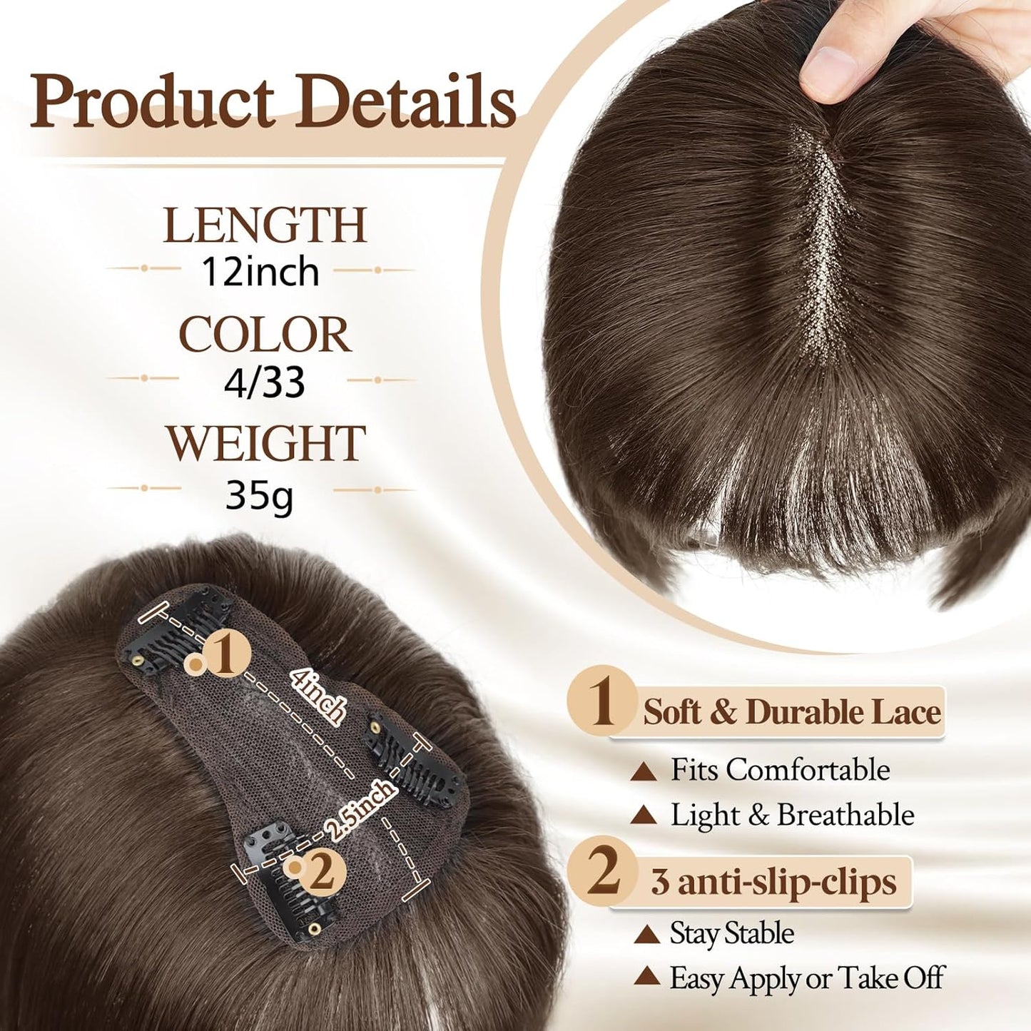 CrownLift | Volumizing haar topper pruik