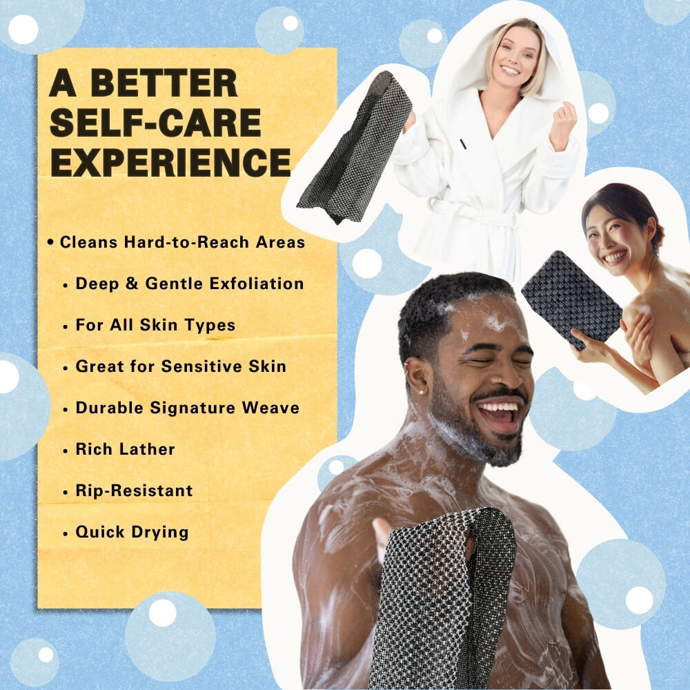 ScrubGlow | Antibacteriële scrubdouchehanddoek