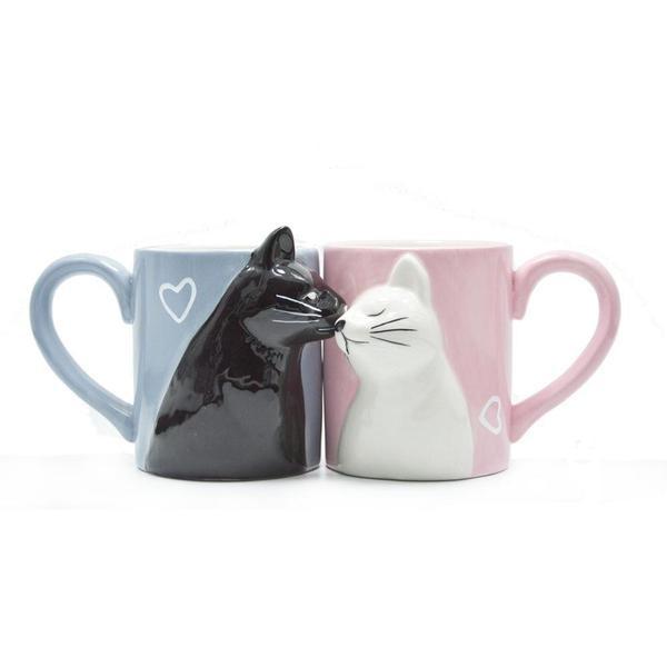 PurrfectPair | Kussend Kattenpaar Mokken Set