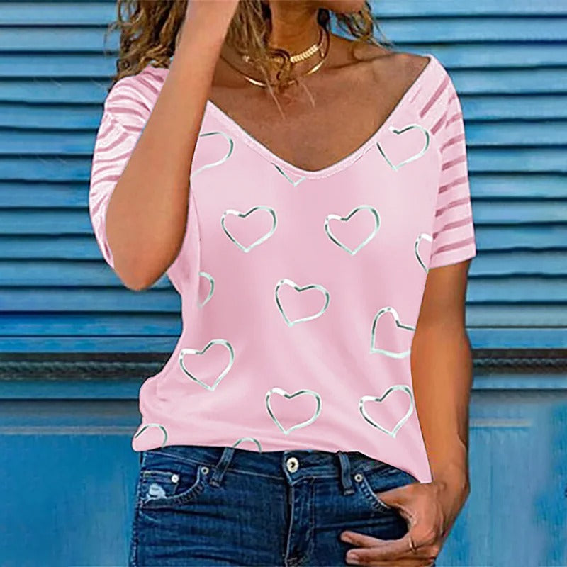 Veloura | Modern Grace T-shirt met V-hals