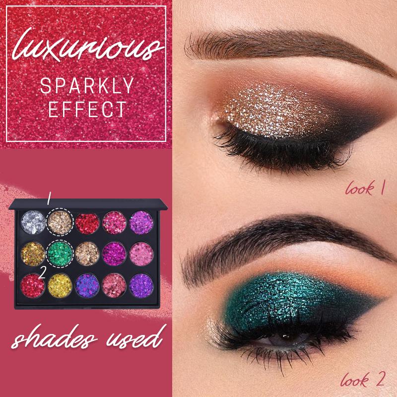 Sparkly Glitter Eyeshadow Palette (15 Shades) - whambeauty