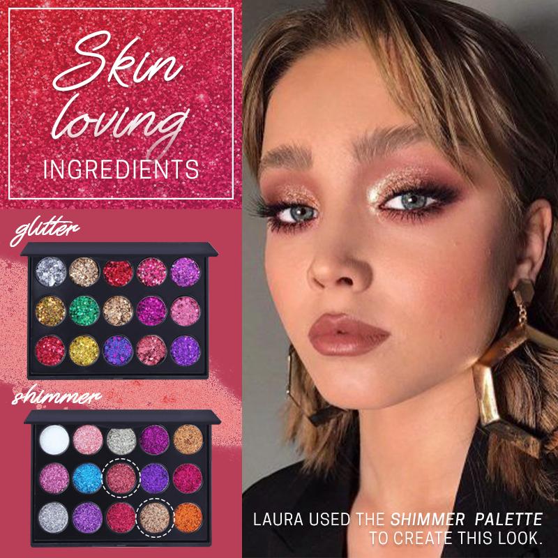 Sparkly Glitter Eyeshadow Palette (15 Shades) - whambeauty